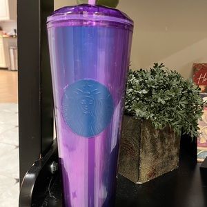 new starbucks 24oz tumbler. purple and blue